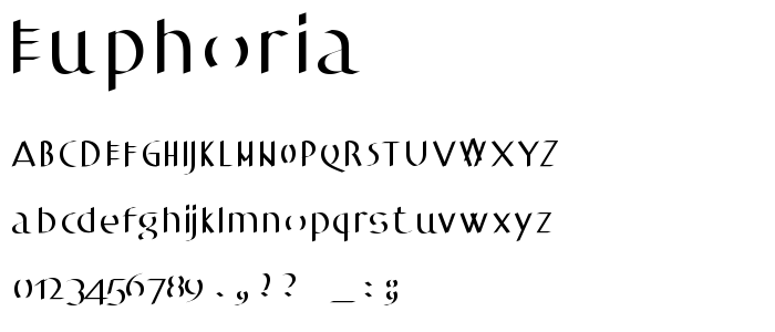 Euphoria   font